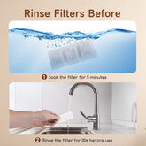 Nobleza Waterfilters voor 4L RVS Drinkfontein - Inclusief 5 Koolstoffilters en 10 Sponsfilters
